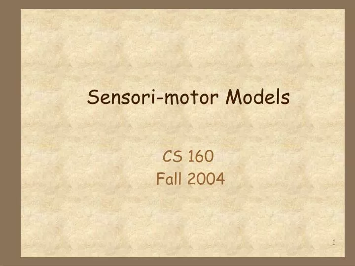 sensori motor models
