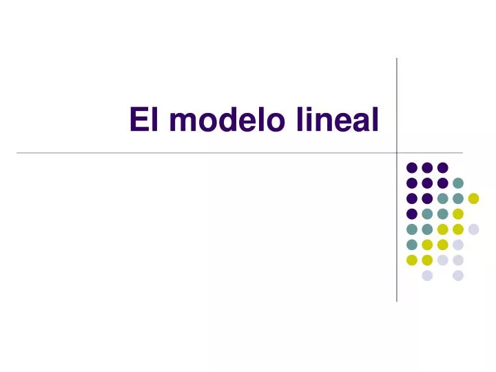 el modelo lineal