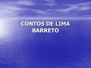 contos de lima barreto