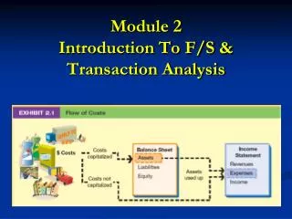 Module 2 Introduction To F/S &amp; Transaction Analysis