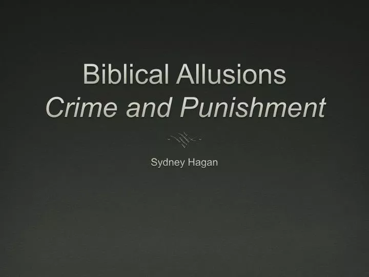 biblical allusions crime and punishment
