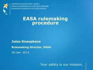 EASA rulemaking procedure