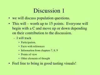 Discussion 1
