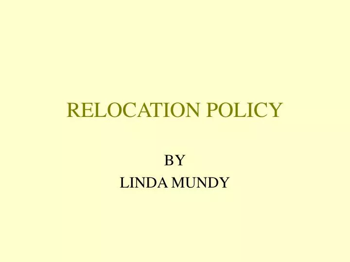 relocation policy