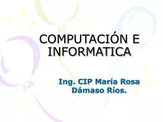 computaci n e informatica
