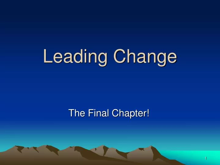 leading change