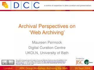 Archival Perspectives on ‘Web Archiving’