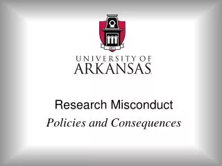 Research Misconduct Policies and Consequences