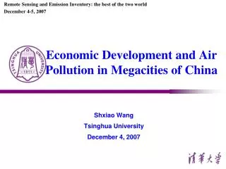 Economic Development and Air Pollution in Megacities of China