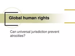 Global human rights