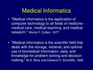 Medical Informatics