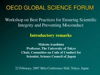 OECD GLOBAL SCIENCE FORUM