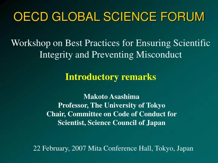 oecd global science forum