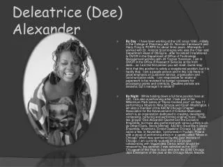 Deleatrice (Dee) Alexander