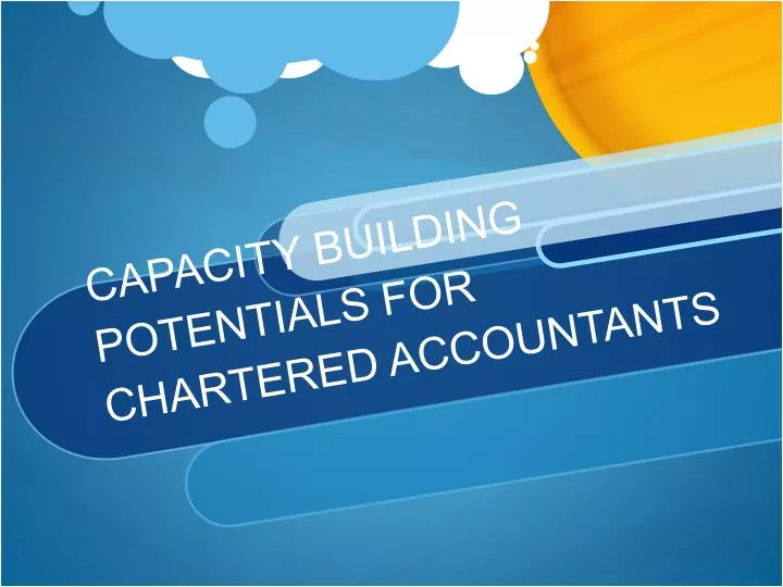 capacity building potentials for chartered accountants
