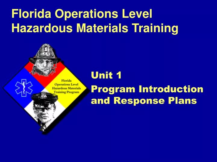 unit 1 program introduction and response plans