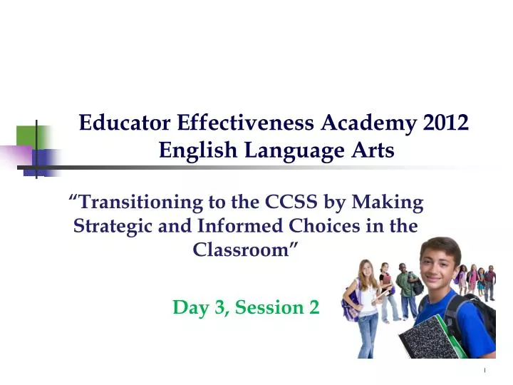 educator effectiveness academy 2012 english language arts