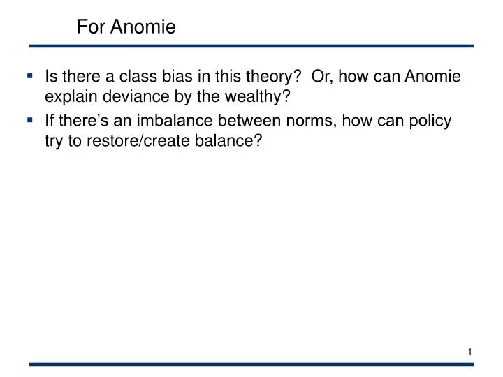 for anomie