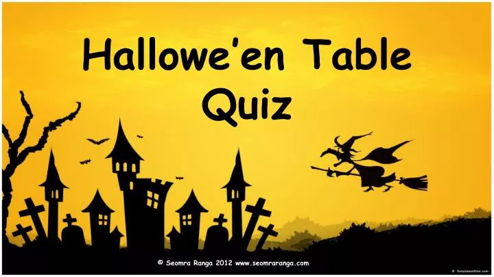 hallowe en table quiz