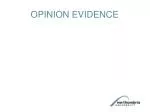 OPINION EVIDENCE - slide 1