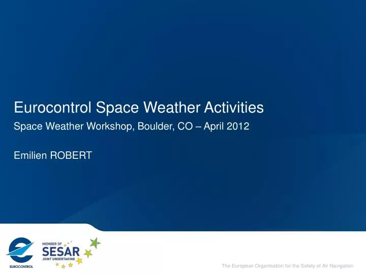 eurocontrol space weather activities