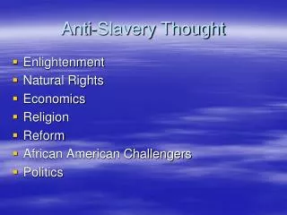 Anti-Slavery Thought