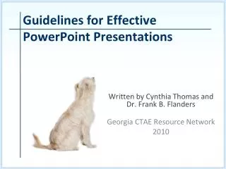 Guidelines for Effective PowerPoint Presentations