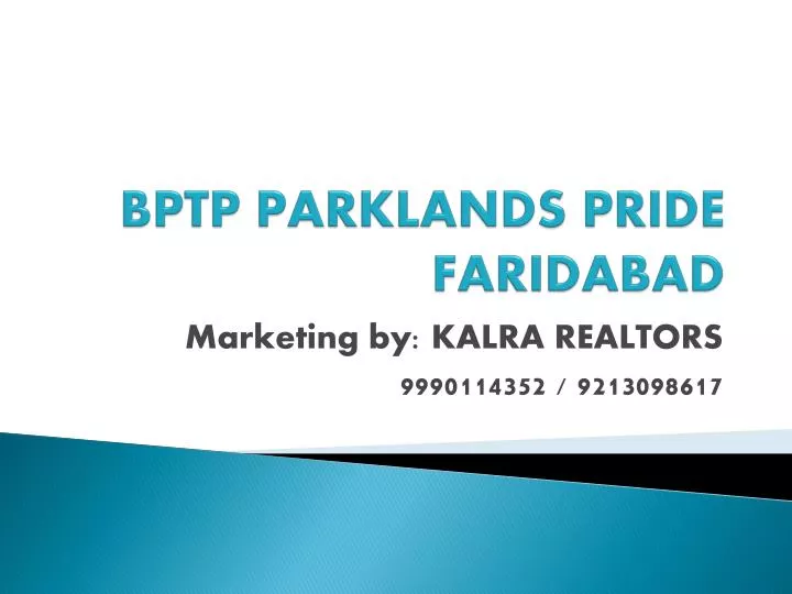bptp parklands pride faridabad