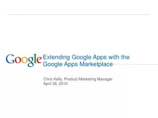 Extending Google Apps with the  Google Apps Marketplace