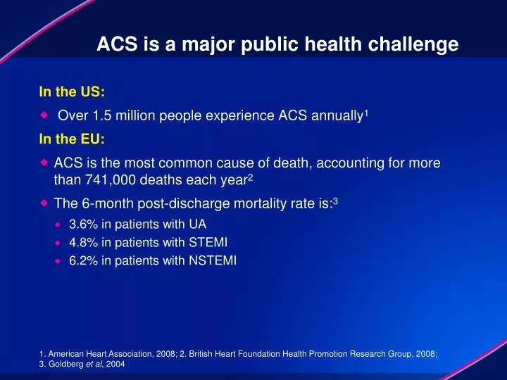 acs is a major public health challenge