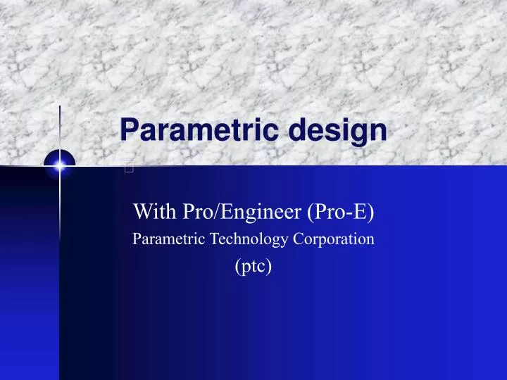 parametric design