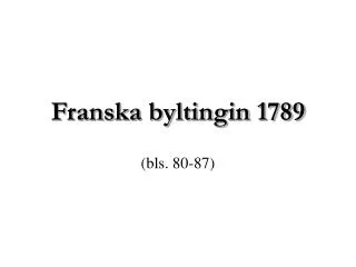 franska byltingin 1789