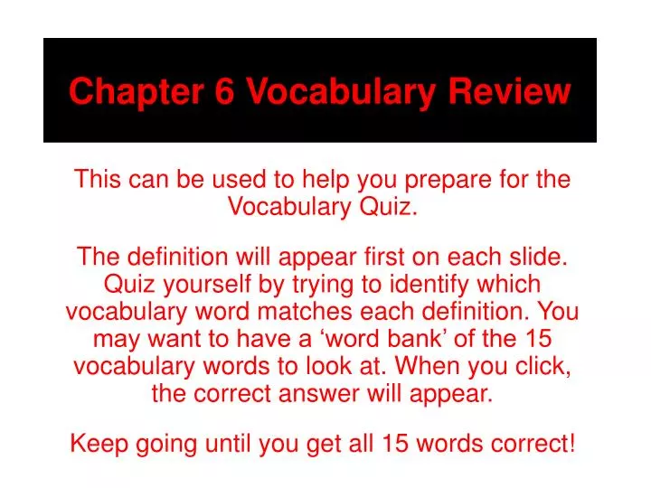 chapter 6 vocabulary review