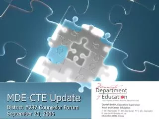 MDE-CTE Update