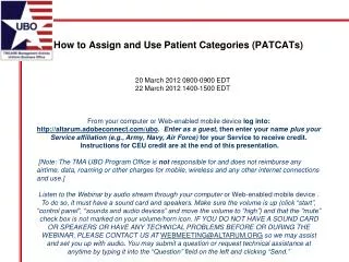 How to Assign and Use Patient Categories (PATCATs)