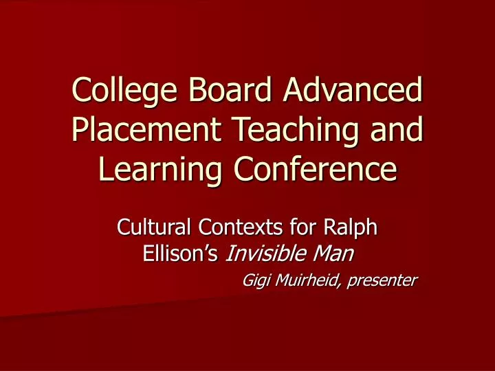 college board advanced placement teaching and learning conference