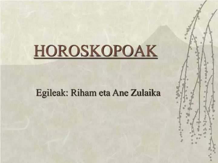 horoskopoak