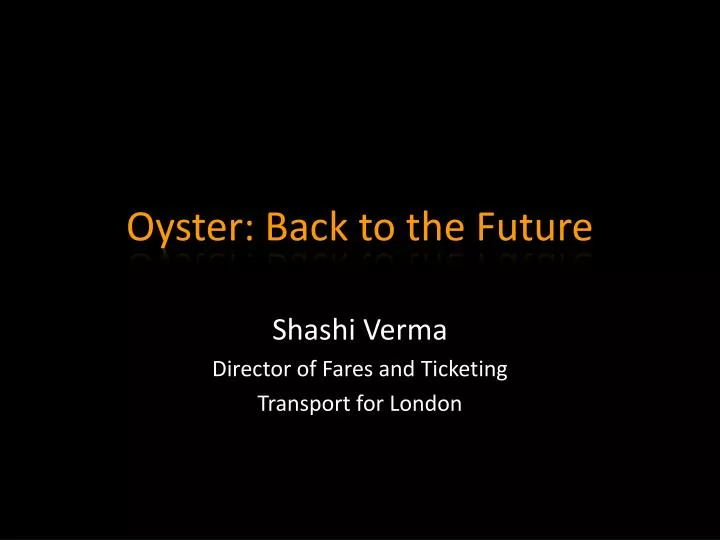 oyster back to the future