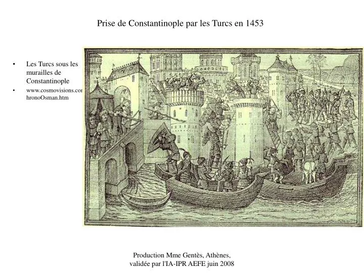 prise de constantinople par les turcs en 1453