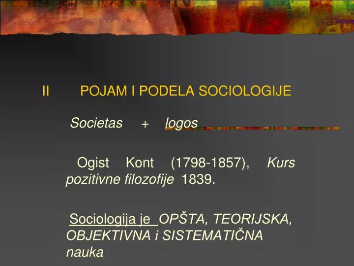 ii pojam i podela sociologije