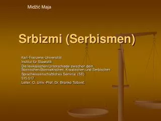 Srbizmi (Serbi s men)