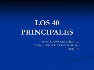 LOS 40 PRINCIPALES