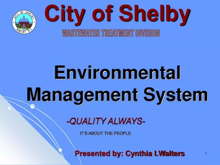 city of shelby environmental management system