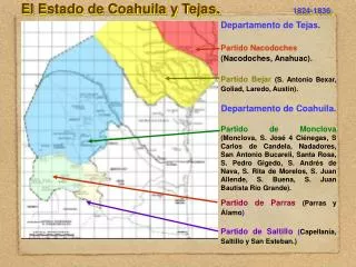 El Estado de Coahuila y Tejas. 1824-1836