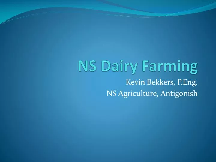 ns dairy farming