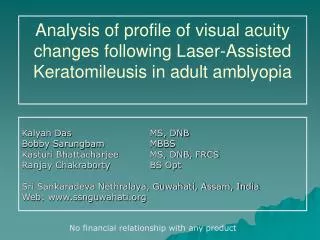 Analysis of profile of visual acuity changes following Laser-Assisted Keratomileusis in adult amblyopia