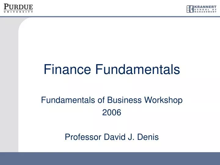 finance fundamentals