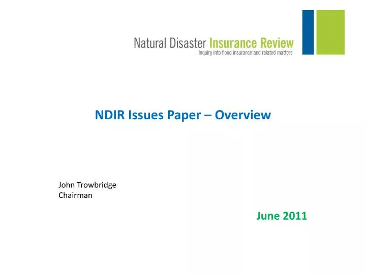 ndir issues paper overview