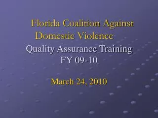 Florida Coalition Against Domestic Violence