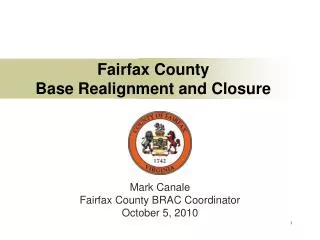 Fairfax County Base Realignment and Closure